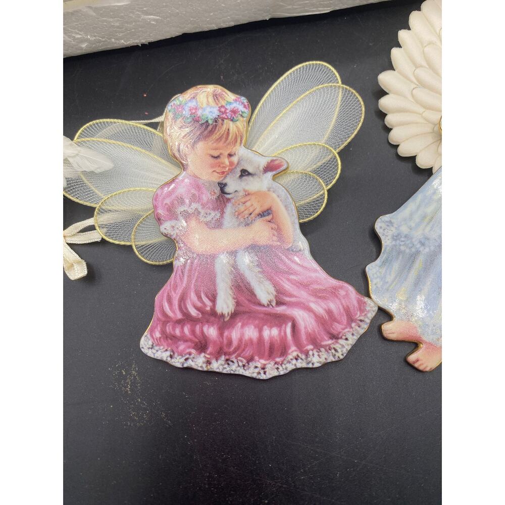 3 Vtg 1998 The Bradford Editions Heaven’s Little Angels Ornament Collection - Picture 3 of 9